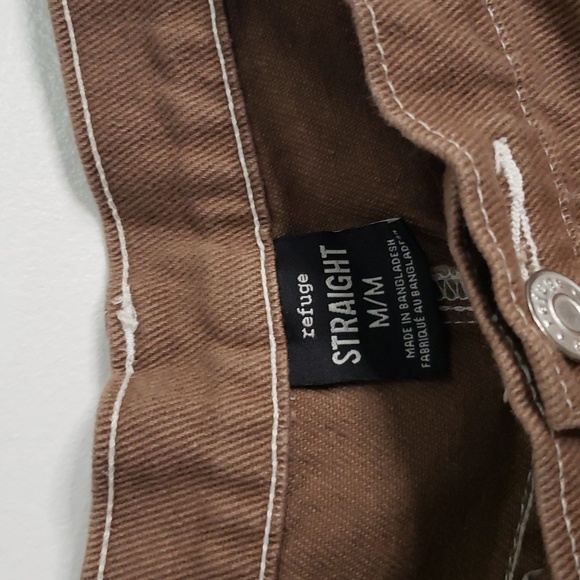 Refuge high rise carpenter cargo jeans brown medium 15.5” waist - Picture 2 of 8